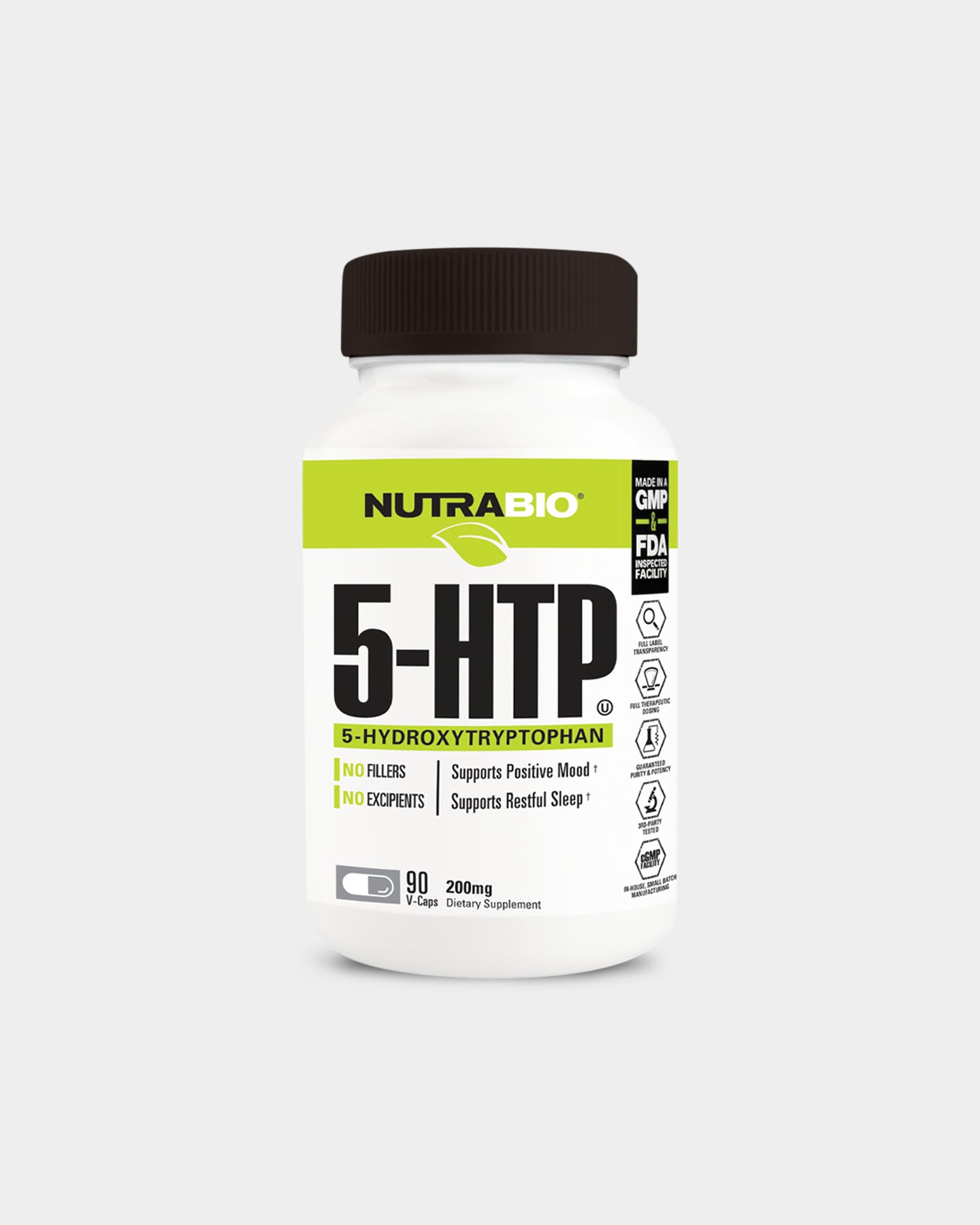 NutraBio 5-HTP - Unflavoured (90 VCaps)