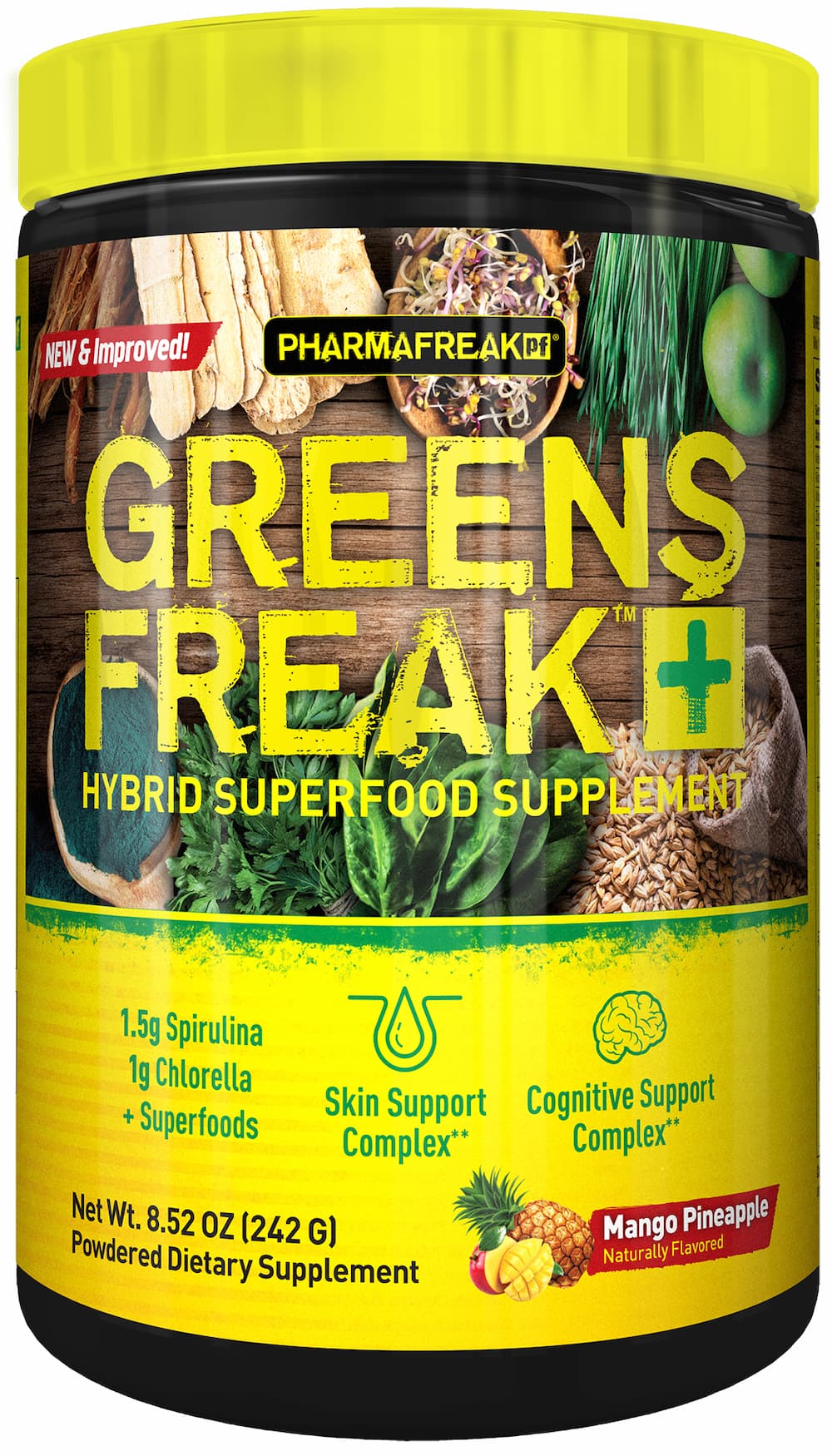 Pharmafreak Greens Freak+ - Mango Pineapple (30 Servings)
