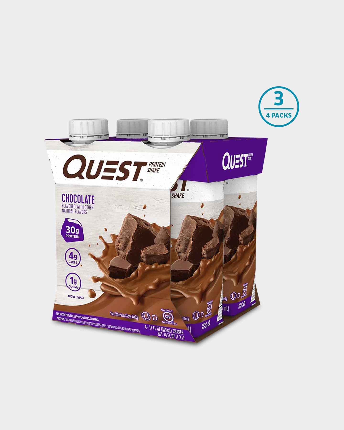 Quest Nutrition Protein Shake RTD - Chocolate (12 Bottles)