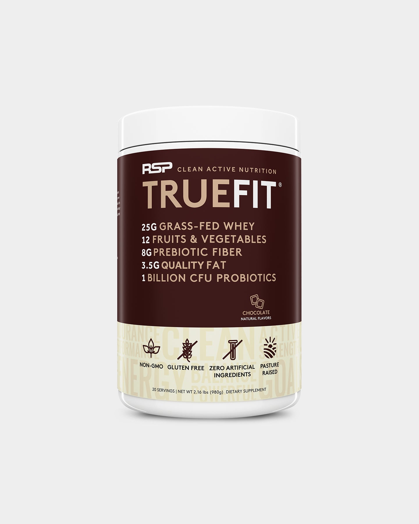 RSP Nutrition TrueFit Grass-Fed Protein - Chocolate (588g)