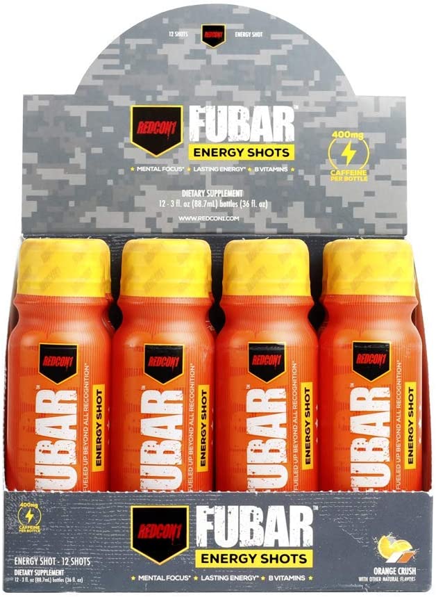 REDCON1 FUBAR Energy Shots - Blue Raspberry (12 Drinks)
