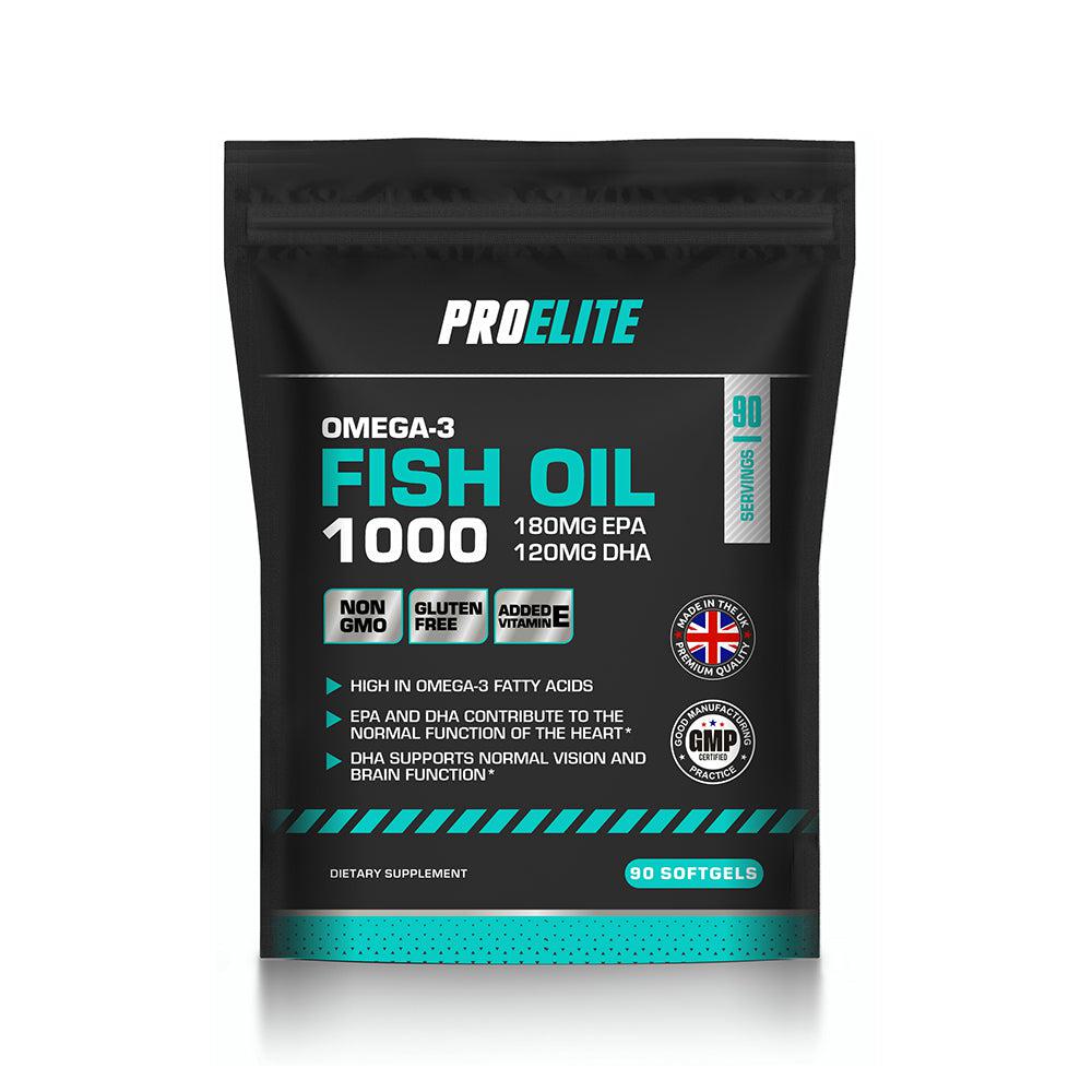 PROELITE Omega 3 Fish Oil Softgels - Unflavoured (180 Softgels)