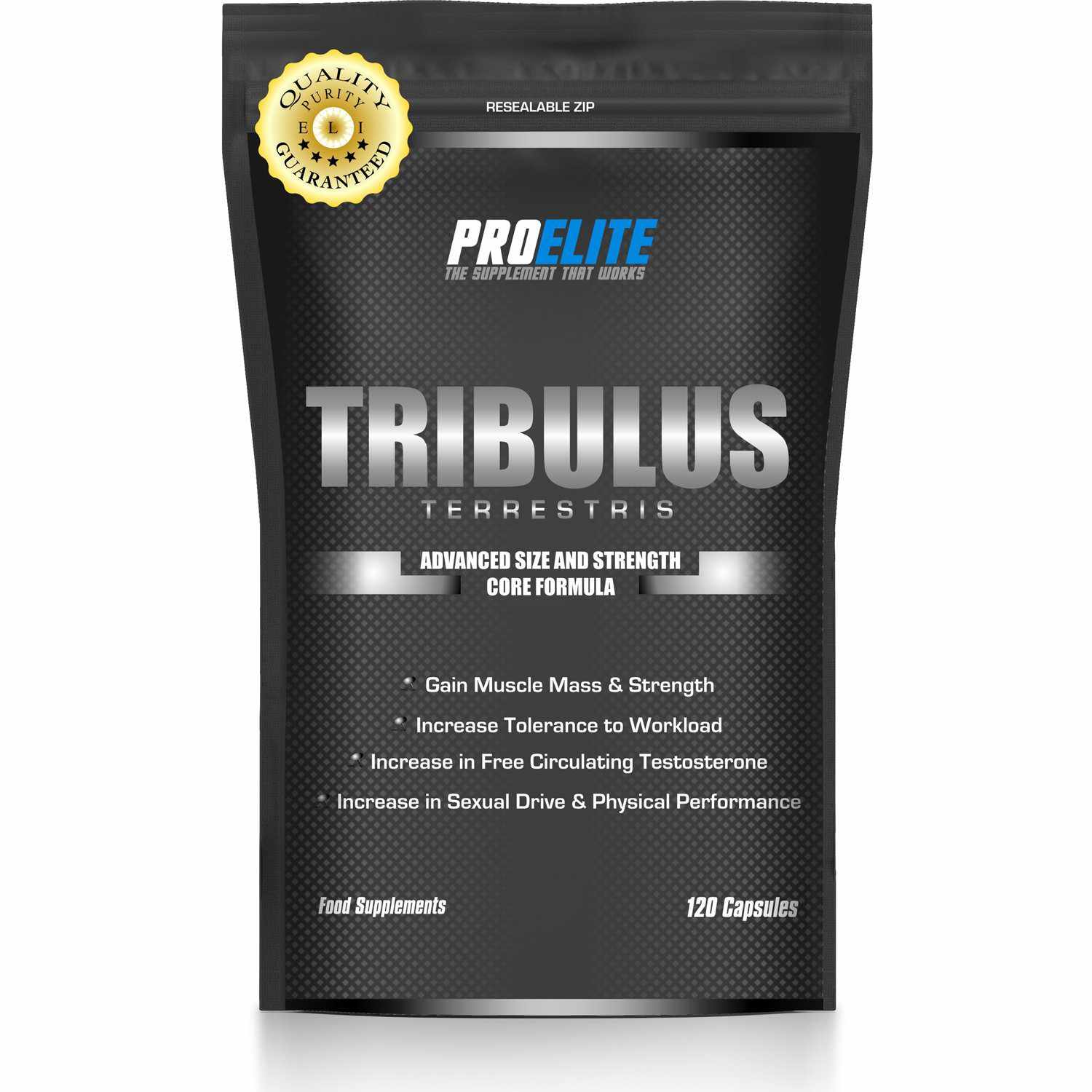 PROELITE Tribulus Terrestris Pouch - Unflavoured (120 Capsules)