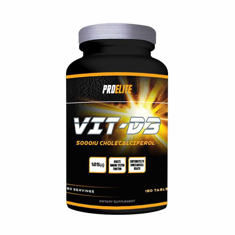 PROELITE Vitamin D3 5000iu - Unflavoured (180 Softgels)