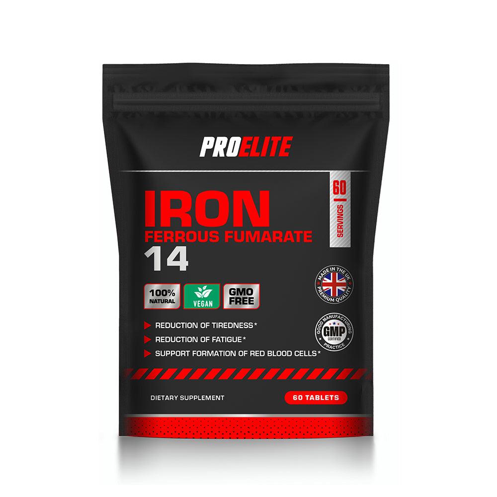 PROELITE Iron 14mg Tablets - Unflavoured (60 Tablets)