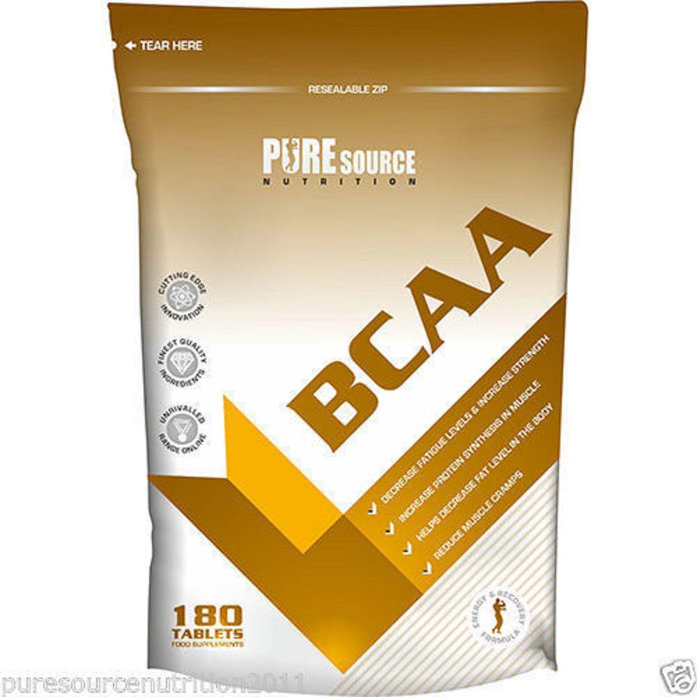 Pure Source Nutrition BCAA Tablets - Unflavoured (120 Tablets)