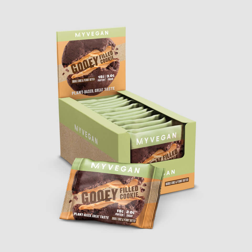 MyProtein Vegan Gooey Filled Cookie - Choc & Salted Caramel (12 Cookies)